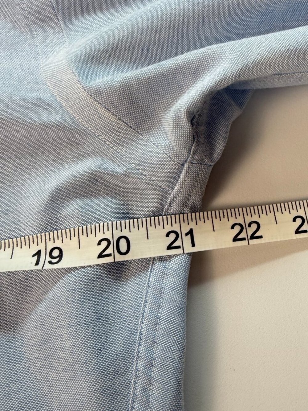 Stafford Wrinkle Free Oxford Button Down Dress Shirt Blue 15.5/33 - Picture 9 of 10